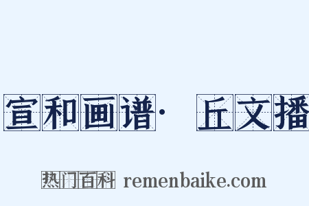 宣和画谱·丘文播是什么意思的图片